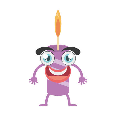 cartoon candle decoration party vector illustration eps 10のイラスト素材