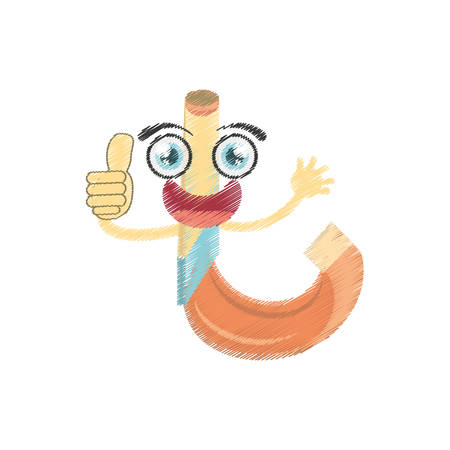 drawing horn party celebration vector illustrationのイラスト素材