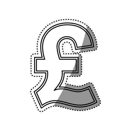 Pounds Money currency icon vector illustration graphic designのイラスト素材