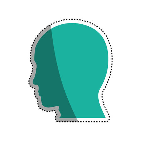 Man head silhouette icon vector illustration graphic designのイラスト素材