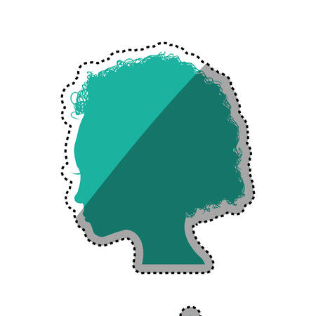 Woman head silhouette icon vector illustration graphic designのイラスト素材