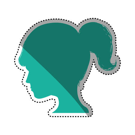 Woman head silhouette icon vector illustration graphic designのイラスト素材