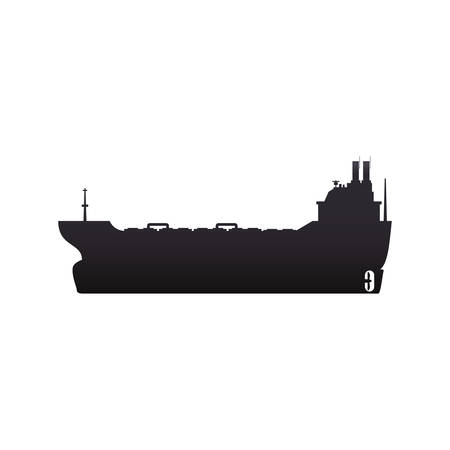 Freighter ship boat vector illustration graphic designのイラスト素材