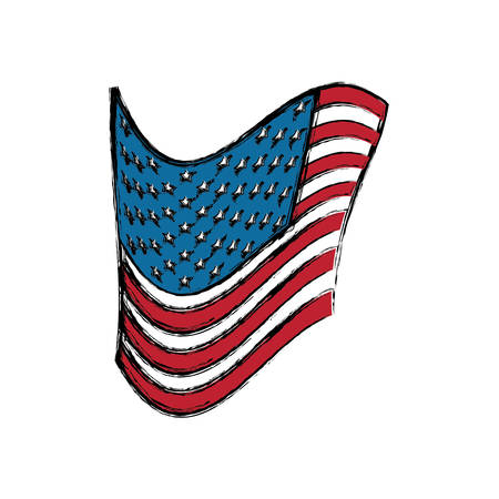 USA flag emblem icon vector illustration graphic designのイラスト素材