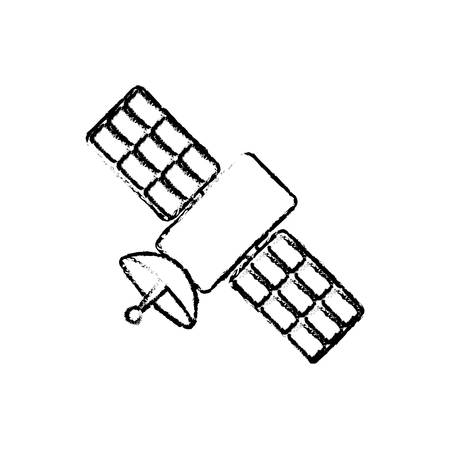 Satellite communication technology icon vector illustration graphic designのイラスト素材