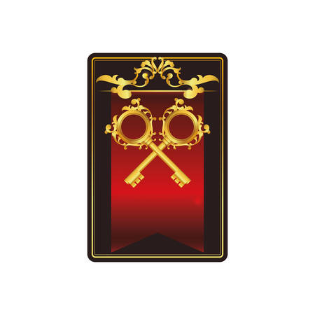 Vintage luxury keys icon vector illustration graphic designのイラスト素材