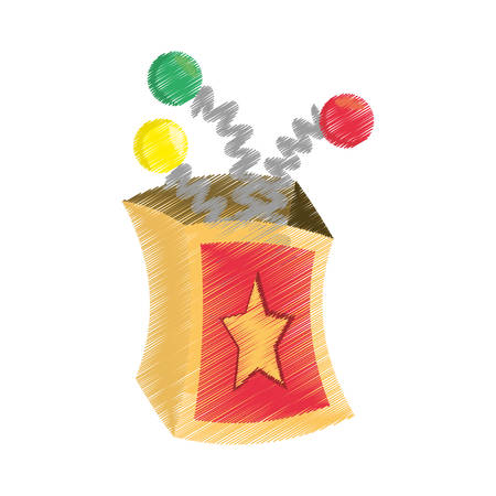 drawing surprise box april fools vector illustration eps 10のイラスト素材
