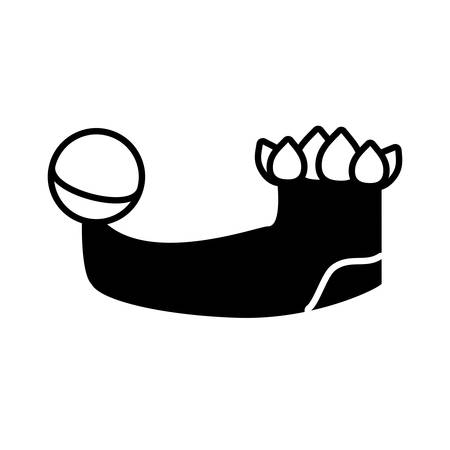 jester boot april fools day line vector illustration eps 10のイラスト素材