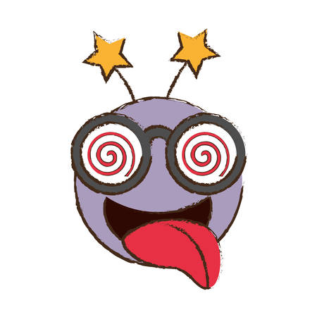 emoticon crazy april fools image vector illustration eps 10のイラスト素材