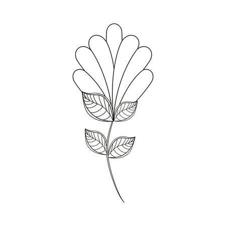 flower decoration natural line vector illustration eps 10のイラスト素材
