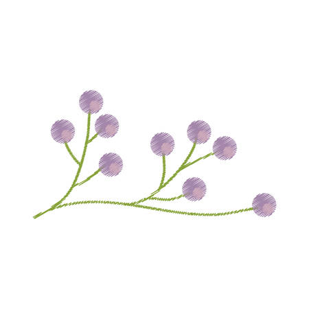 branch flower wild image sketch vector illustration eps 10のイラスト素材