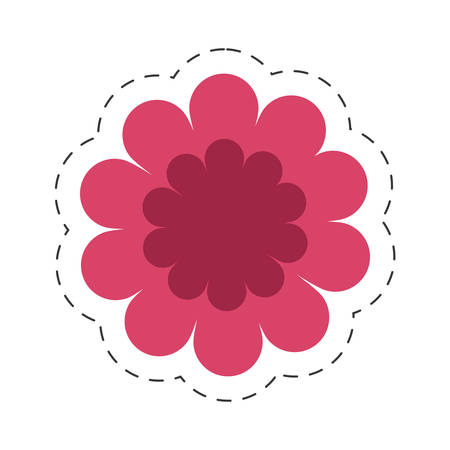 gerbera flower spring color cut line vector illustration eps 10のイラスト素材