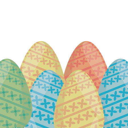 collection colored easter eggs ornament vector illustration eps 10のイラスト素材