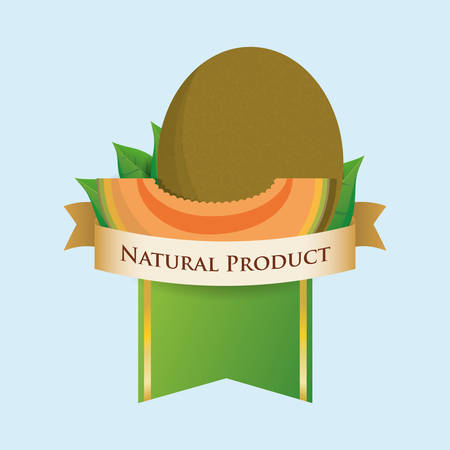 melon natural product label vector illustration eps 10のイラスト素材