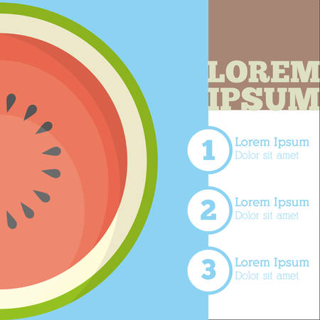 watermelon fruit infrographic design vector illustration eps 10のイラスト素材