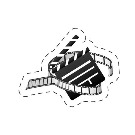cinema clapper strip movie image vector illustration eps 10のイラスト素材
