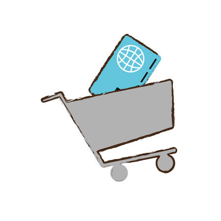 online shopping cart credit card vector illustration eps 10のイラスト素材