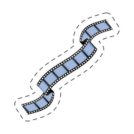 strip film cinema movie image - cut line vector illustration eps 10のイラスト素材