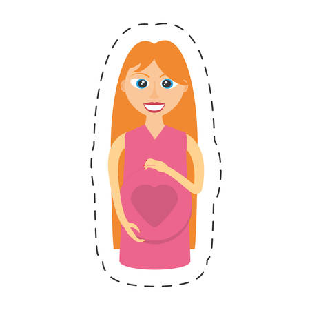 pregnant woman maternity pretty vector illustration eps 10のイラスト素材