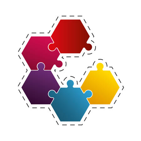 puzzle work solution image vector illustration eps 10のイラスト素材