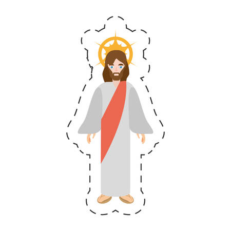 cartoon jesus christ christianity image vector illustration eps 10のイラスト素材