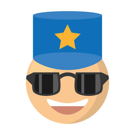emoji police expression image vector illustration eps 10のイラスト素材