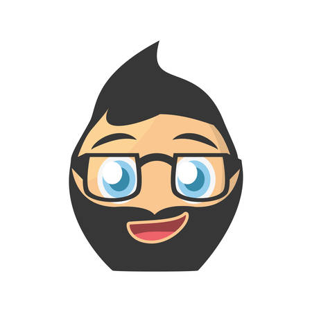 emoji beard man expression image vector illustration eps 10のイラスト素材