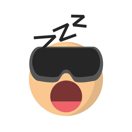 emoji sleep expression image vector illustration eps 10のイラスト素材