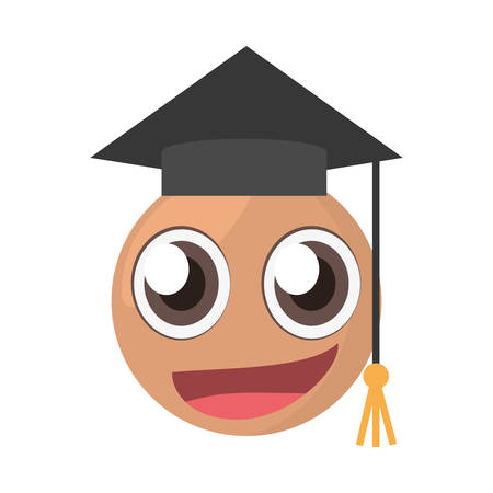 emoticon male graduate expression vector illustration eps 10のイラスト素材