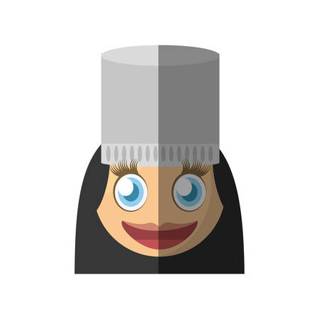 female chef emoticon cartoon design vector illustration eps 10のイラスト素材
