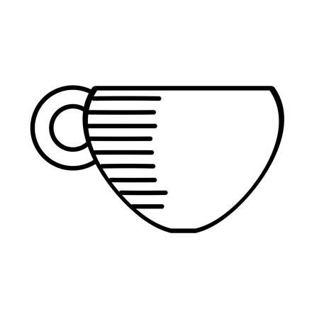 coffee cup hot beverage outline vector illustration eps 10のイラスト素材