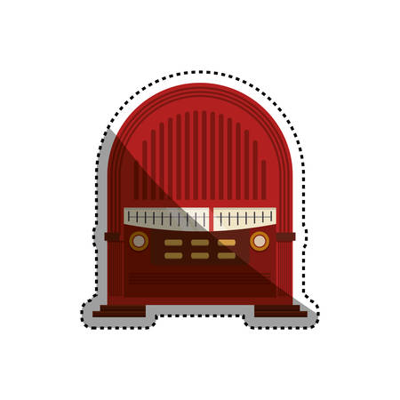 Vintage radio stereo icon vector illustration graphic designのイラスト素材