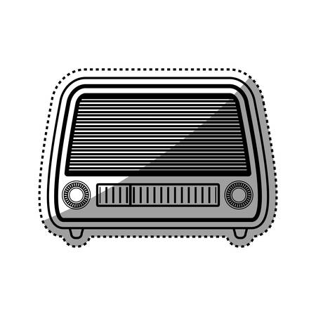 Vintage radio stereo icon vector illustration graphic designのイラスト素材