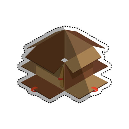 Brown box delivery package icon vector illustration graphic designのイラスト素材