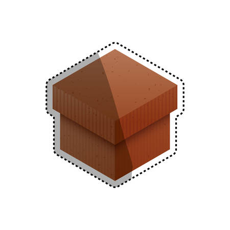 Closed box delivery package icon vector illustration graphic design.のイラスト素材