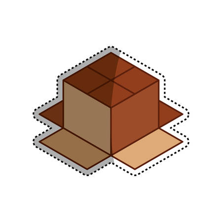 Upside down box delivery package icon vector illustration graphic design.のイラスト素材