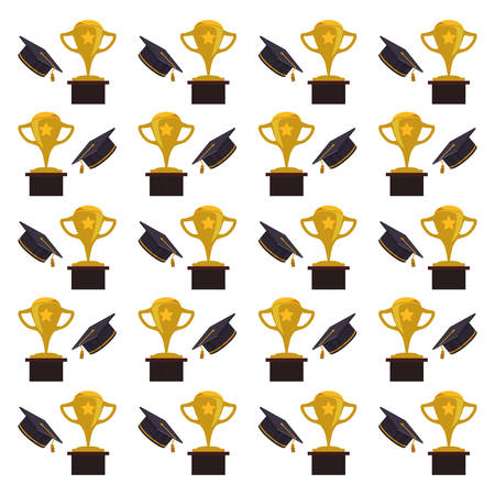 University graduation background icon vector illustration graphic designのイラスト素材