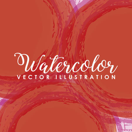 red watercolor shapes. colorful design. vector illustrationのイラスト素材