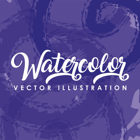 purple watercolor shape. colorful design. vector illustrationのイラスト素材