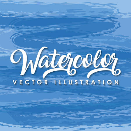 blue watercolor shapes. colorful design. vector illustrationのイラスト素材
