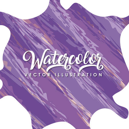 purple watercolor shape. colorful design. vector illustrationのイラスト素材