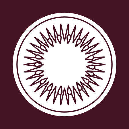 kiwi fruit icon over brown background. vector illustrationのイラスト素材