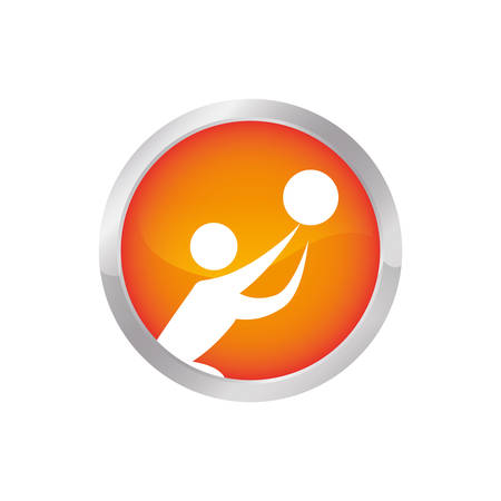 Sport game abstract man silhouette icon vector illustration graphic designのイラスト素材