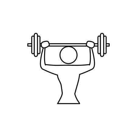 Gym and fitness lifestyle icon vector illustration graphic designのイラスト素材