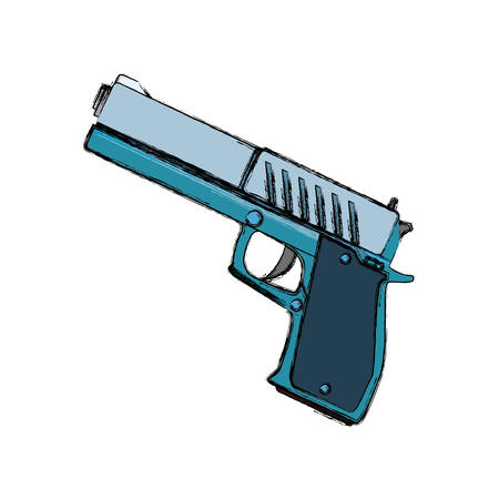 Isolated handgun weapon vector illustration graphic designのイラスト素材