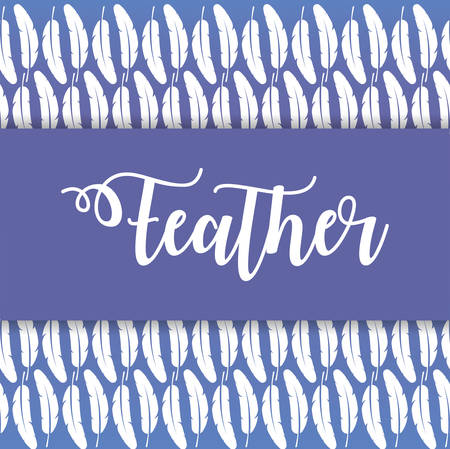 feathers colorful design. boho style concept. vector illustrationのイラスト素材
