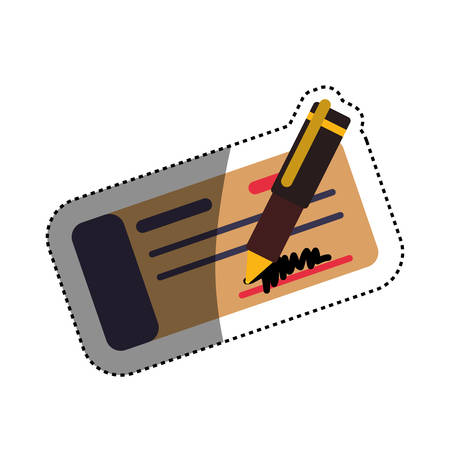 Bank check money icon vector illustration graphic designのイラスト素材