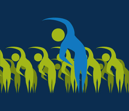 Gym and fitness lifestyle icon vector illustration graphic designのイラスト素材