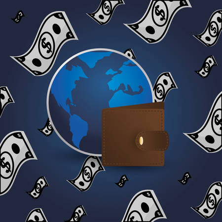 Global money economy icon vector illustration graphic designのイラスト素材