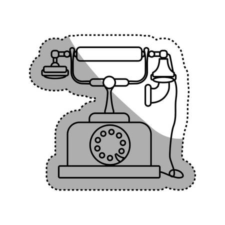 Vintage antique telephone icon vector illustration graphic designのイラスト素材